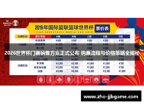 2026世界杯门票销售方案正式公布 购票流程与价格策略全揭秘 2026世界杯门票销售方案正式公布 购票流程与价格策略全揭秘